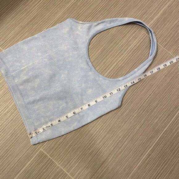 American Eagle Ribbed Halter Tank Top Size Medium Light Blue - Picture 14 of 14